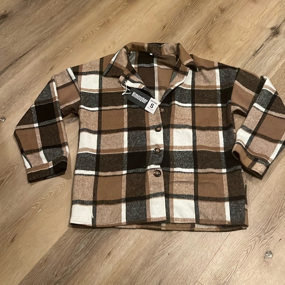 Plaid Jacket size Small 95% Polyester 5% Spandex